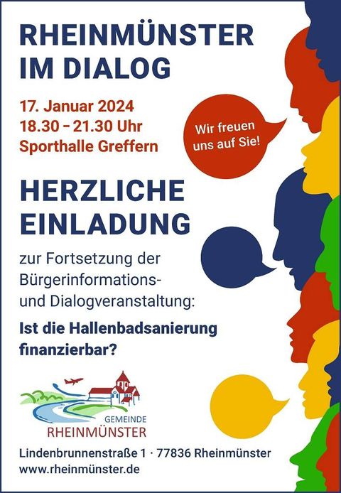 Hallenbadsanierung - Einladung Infoveranstaltung am 17.01.2024