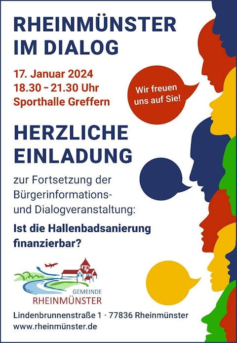 Hallenbadsanierung - Einladung Infoveranstaltung am 17.01.2024