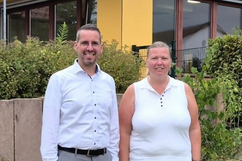 Bürgermeister Thomas Lachnicht mit Angela Neutag