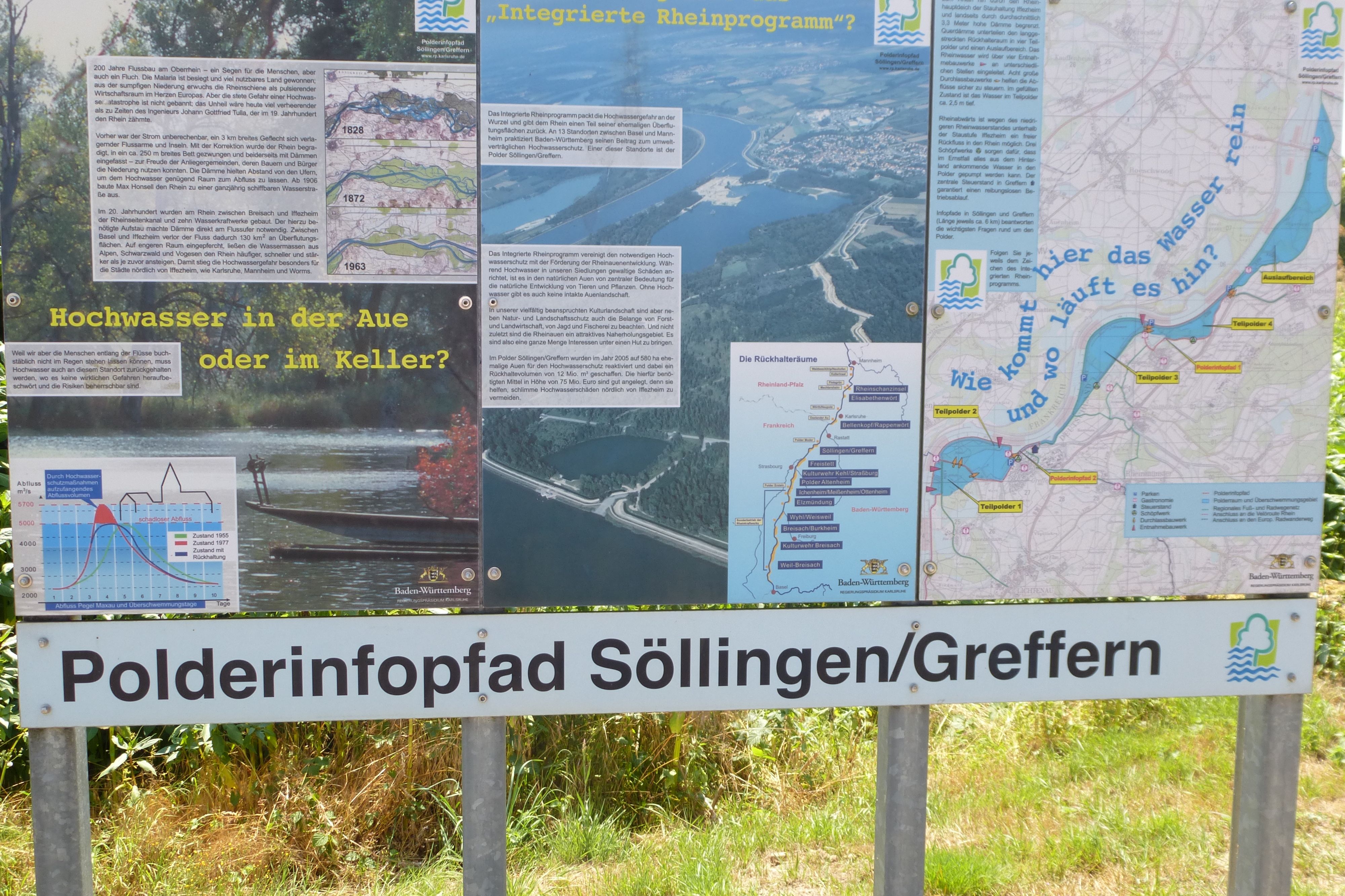 Informationstafel am Polderinpfad